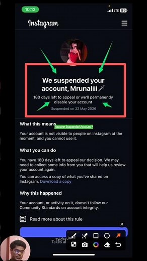 Recover suspended instagram account | we suspended your account instagram problem | submitted id