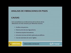 Análisis de Vibraciones de Pisos. Seminario