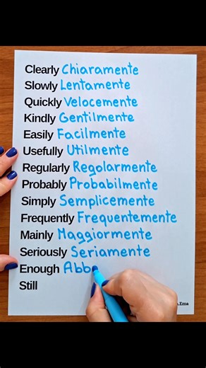 Improve your Italian 🇮🇹📖 Learn these useful adverbs in ! 🇮🇹 Don't forget to follow for more! ✅️🇮🇹 Like,save and share the video with your friends! 🇮🇹🇮🇹 #italiano #italianwithteacherema #viralreelschallenge2025viralreelschallengejaiviralreelschallengeviralreelschallenge #fblifestyle #fypシ゚viralシfypシ゚ #italianwithema #viralpost2025 #italianlessonswithema #fbreelsfypシ゚viral #fbreelsfyp | Italian With Ema