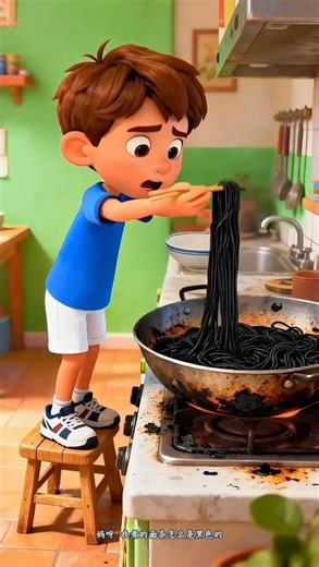 How Did These Noodles Turn Black? 🍜😂 #shorts