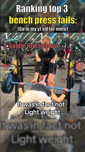 Ranking top 3 bench press fails! #gymfails