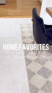 Home favorites you won’t believe are from Walmart. Link in comments.-This rug is beautiful, affordable, and durable.-I love the black and gold combo of these chairs and a plus is they are easy to clean.-Can you believe this gold bookcase is under $100?-The quality of this viral swivel chair is amazing.#walmart #walmarthome #walmartstyle | Glambytes Blog | Facebook