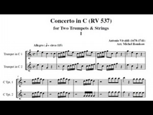 Antonio Vivaldi Concerto in C (RV 537) for Two Trumpets & Strings - Wynton Marsalis
