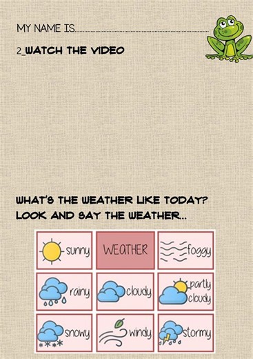 How is the weather today? worksheet