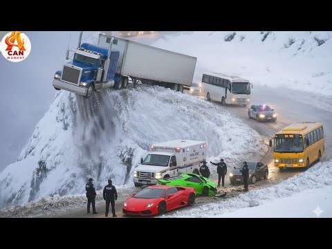 Icy Road Madness Caught on Camera #41- 1 Hour Insane Winter Driving