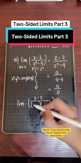 Two-Sided Limits Part 3: Understanding Calculus Concepts