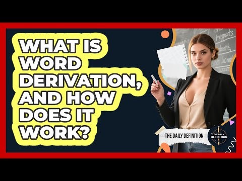 What Is Word Derivation, And How Does It Work? - The Daily Definition