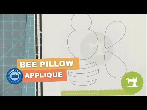 Bee Pillow Appliqué with ScanNCut 🐝 | Turn Paper Patterns into Cut Files #scanncut