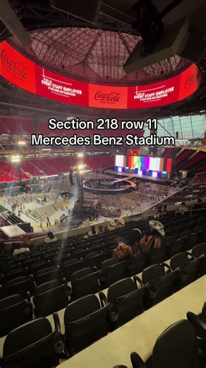 Mercedes Benz Stadium view section 218 row 11 #renissancetour #beyoncerenaissancetour #mercedesbenzstadium #stadiumseating