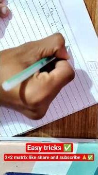 2×2 matrix Easy tricks ✅ mathmatics #maths #tricksandsolutions