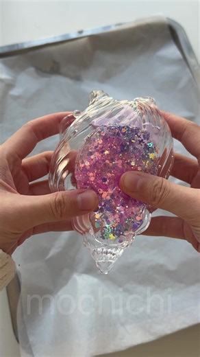 Pouring Wax on This Beautiful Shell 🐚 Still Crunchy to Squish! #satisfying #asmr #stressball #oddlysatisfying #fidgettoys