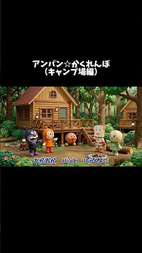 アンパン☆かくれんぼ【キャンプ場編】🔍Anpan☆Hide and Seek Song #アンパンマン #アンパンマンの歌 #歌 #kidsmusic #youtubekids #shorts