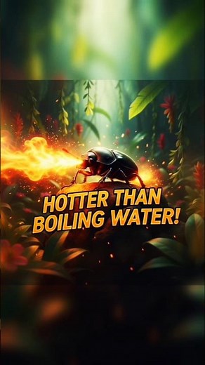 Imagine a beetle with a built-in chemical cannon! 💥🪲 Watch Bombardier beetle blasts boiling acid