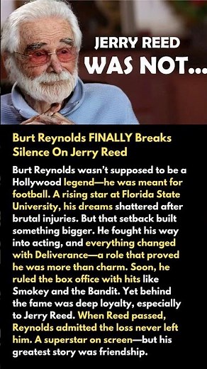Burt Reynolds FINALLY Breaks Silence On Jerry Reed#shorts #viral