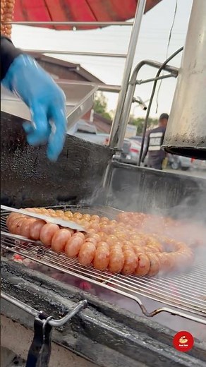 Juicy Isan Sausages! 🌭🔥 Authentic Thai Street Food at Thai Market. ✨