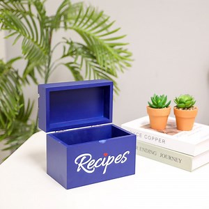 [Hot Item] Eco-Friendly Wooden Recipe Card Storage Box