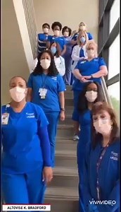Nurses worshipping God even in this pandemic beautiful what a mighty God we serve. Can I get a Amen | Believe in Jesus Christ