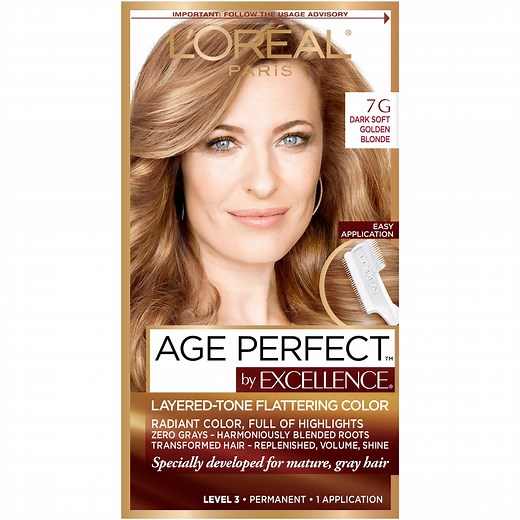 L'Oreal Paris Age Perfect Permanent Hair Color, 7G Dark Natural Golden Blonde