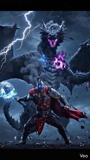 ⚡Thor vs Shadow Dragon 🌑🐉 Lightning DESTROYS Darkness! ⚡ #shorts