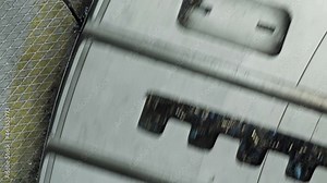 Industrial Mechanical Metalwork Machine Rotating At Steel Manufacturing Plant. Industrial Mechanical Metalwork Turning At Steel Production Factory. Industrial Mechanical Heavy Machinery For Metalwork