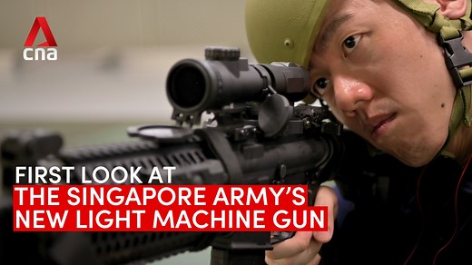 61K views · 520 reactions | CNA's Lee Chong Ming tried The Singapore Army's new light machine gun, which replaces the SAW Ultimax 100 that has been in use since 1982. Read more: https://cna.asia/3Wpx6g2 | CNA | Facebook