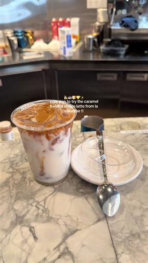 Caramel Banana Brûlée Latte from La Colombe