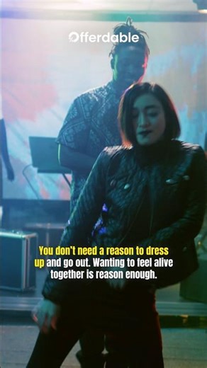 Some nights don’t need a plan. Just the two of you, dressed up for no reason #offerdable #dancefloor