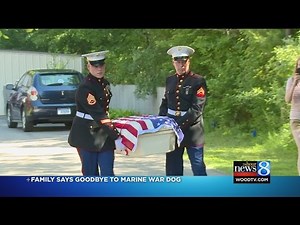 Family says goodbye to Marine war dog