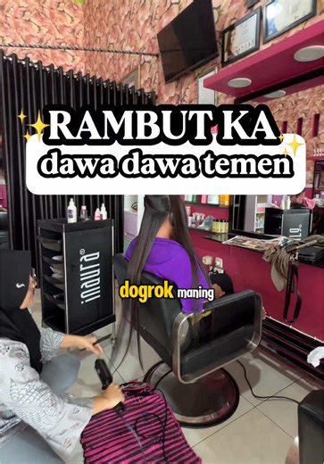 alkhamdulilahh sedulur, sing arane rambut awit wingi dawa2 nemen tekane😍 kan yu el gadi seneng he he he sing takon regan rambut dawa nmen semne pira? kira2 400 s/d 600 rb yuu .... murahh apa murah? jal smpean maring salon kota pasti tembuss jutanan temenan #salontegal #viral #fypシ゚viral