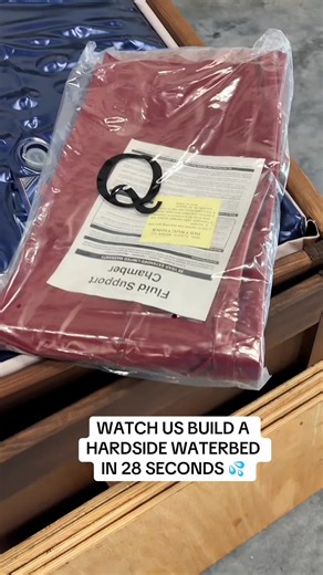 From a pile of parts to sleeping on WATER. 🌊💦 Here’s a hard-side waterbed build from start to finish — storage base, support, safety liner, heater, conditioner, fill, air removal and that RED free-flow/full-motion bladder. 🔥 And yes…we still sell them. 😏 Need one? Tell us your size and whether you’re local or need shipping. Quote request is in the link in our bio. #S#SleepH2OW#WaterbedW#WaterbedsW#WaterbedMattressGenX