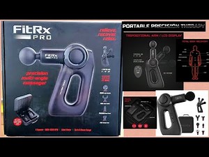 FitRx Pro Neck and Back Massager, Handheld Percussion Massage Gun with Multiple Angles, Speeds.