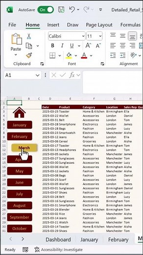 Excel Navigation Bar trick 👌How to create Custom side bar in #Excel #exceltips #exceltricks