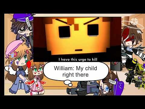 Aftons + Nightmare and Goldie react to 'I got no time' ||FNAF|| •Not Original•