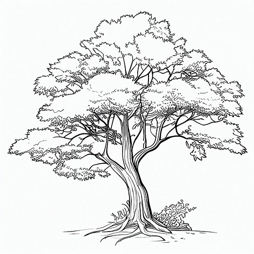 Tree Coloring Pages Instant Download, 33 Unique Designs for Nature Lovers, Adult Coloring Book PDF, Printable Forest Art, Digital Download - Etsy