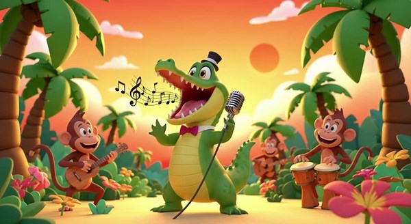 🐊 Snappy Crocodile Song | Cartoon Nursery Rhymes & Kids Songs 🎵