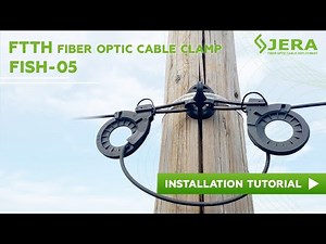 ADSS fiber optic cable installation by FISH 5 clamp FTTH Fiber optic clamp suitable for round cable