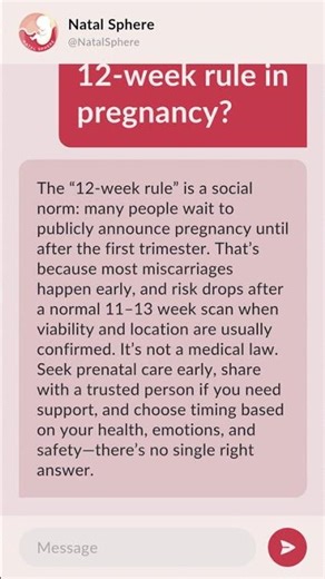 What is the 12-week rule in pregnancy?