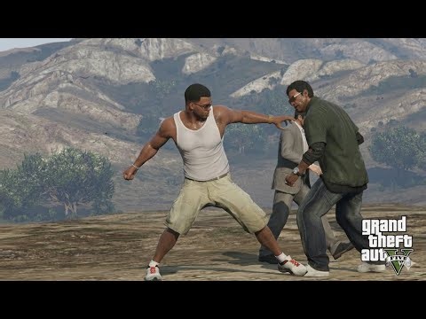 GTA V Franklin vs Lamar Street Fight