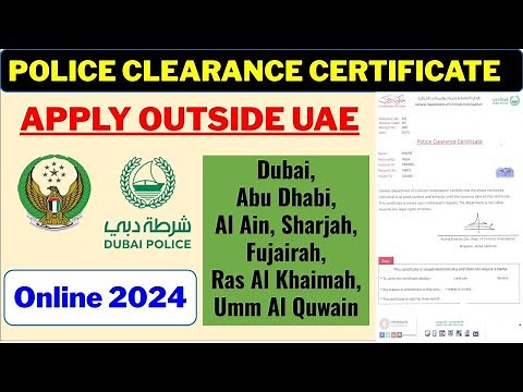 How to Apply UAE Police Clearance Certificate Online | Apply Outside UAE | without Emirates ID