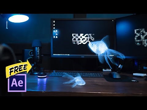augmented hologram vfx tutorial in after effects 2021 // Free after effects project files