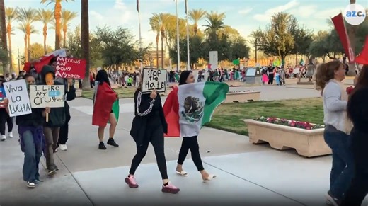 People protest raids, deportations at Phoenix Immigration and Customs Enforcement office