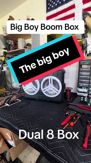 This is what we referred to as the big boy boombox this box will get down and get loud #box #boombox #bigboy #skar #kicker #8 #marine #boat #loud #portable #bluetooth #turtlebox #adjustment #custom #battery #rechargeable #loud #af #music #beach #summer #water