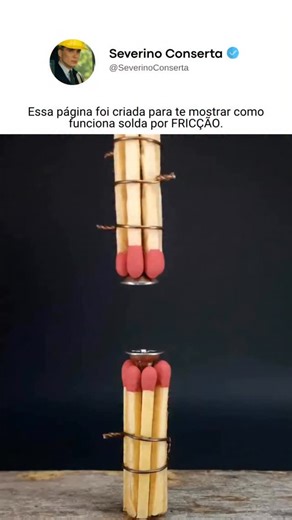 Severino Conserta on Instagram: "A soldagem por fricção é um processo de união de materiais no estado sólido que gera calor através do atrito e da pressão de peças em movimento relativo. Esse calor plastifica o metal na interface das peças, permitindo a sua fusão por meio da pressão mecânica aplicada, sem necessidade de fusão completa ou material de adição. Este processo é versátil, sendo usado na soldagem rotativa, linear e por agitação (FSW), com aplicações em indústrias como a automotiva e ae