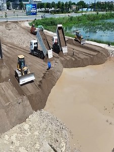 217K views · 1.8K reactions | Excellent Sand Fill Project! Extreme Shantui Dozer Pushing Sand & Heavy Dump Trucks Dropping Sand-2 #fblifestyle #excavator #heavyequipment #construction #bulldozer | Sova | Facebook