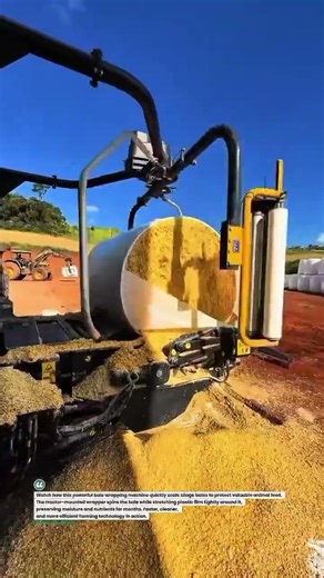 Smart Bale Wrapping Machine for Silage 🚜 | Fast Farm Tech #agriculture #farming #tractor