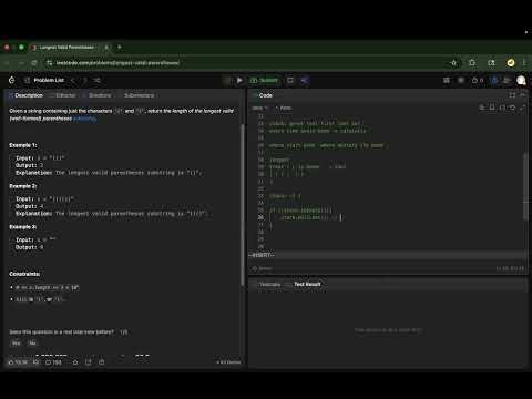32 Longest Valid Parentheses