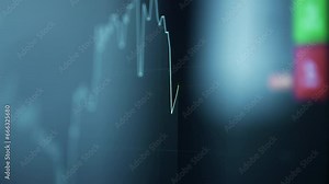 Graph of crypto currency online. Quotes of eth and btc at stock exchange. Market chart of ethereum or bitcoin price. View at the trading app on the screen of the laptop or pc. Bearish or bullish trend
