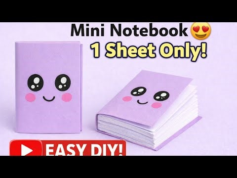 DIY Origami Kawaii Mini Notebook ✨ | One Sheet of Paper | No Glue,No Scissors | Back-to-School Craft