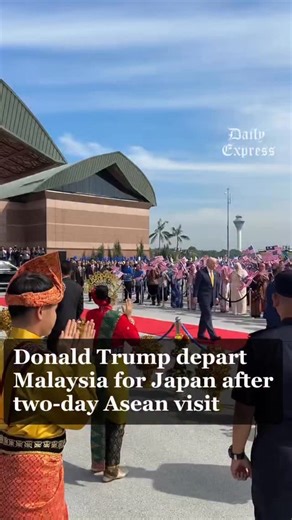 United States President Donald Trump departed Malaysia for Japan this morning, marking the end of his one-day visit to the 47th Asean Summit and related meetings. The president’s journey continues with further diplomatic engagements in Asia. President Trump arrived at Kompleks Bunga Raya, Kuala Lumpur International Airport at approximately 9.55am in the iconic presidential limousine, “The Beast.” Credit: malaymail | Daily Express Malaysia