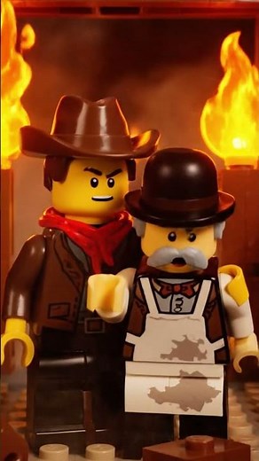 💔 Love in the Dusty West 🤠 | LEGO Old West Love Story | A Tale of Hearts & Guns #Shorts